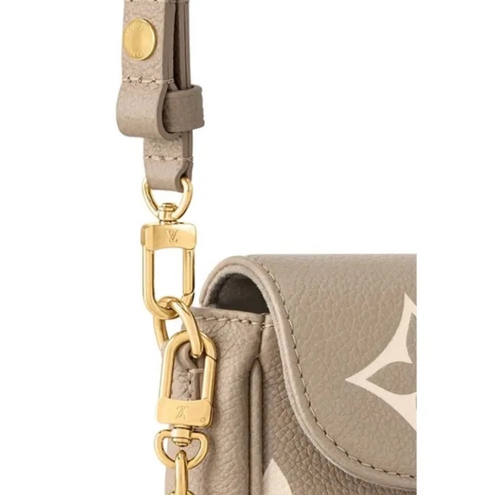 New LOUIS VUITTON IVY Shoulder Bag Crossbody Empreinte Dove Cream - Picture 7 of 10